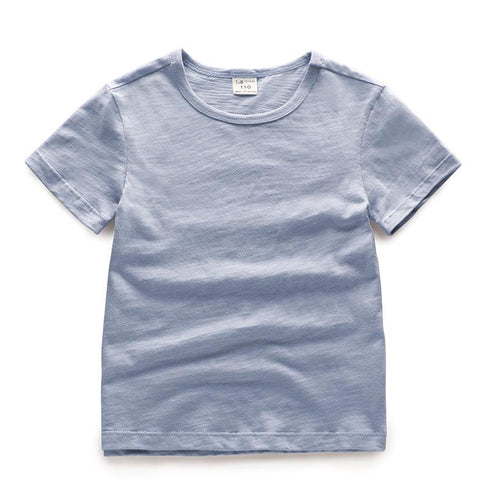 Children's Solid Breathable Short Sleeves (five Colors)